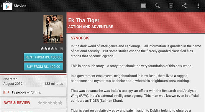 Google Play Movies Bollywood Films