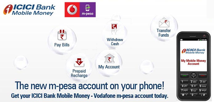 Vodafone India Partners with ICICI Bank to brings ‘M-Pesa’ Mobile Money Transfer Service
