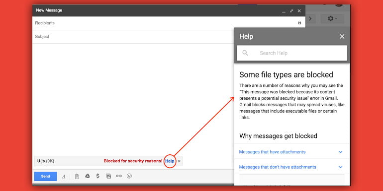 Gmail to block JavaScript (JS) file attachments in emails