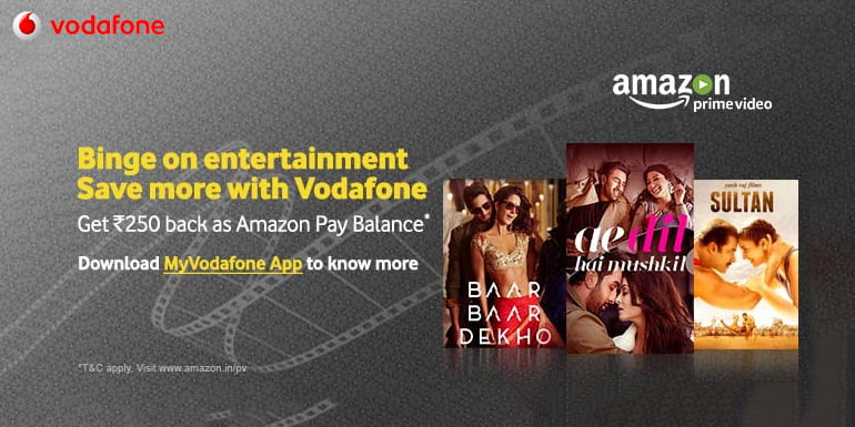 Vodafone India Subscribers to Get Special Cashback on Amazon Prime Video membership