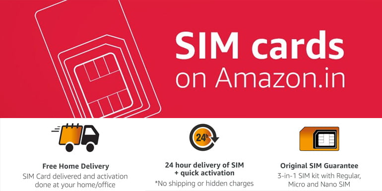 Now buy Indian and International SIM Cards via Amazon India