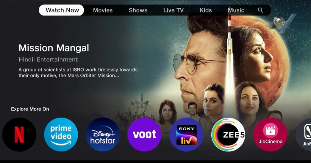 Jio TV plus features, OTT app list and pricing